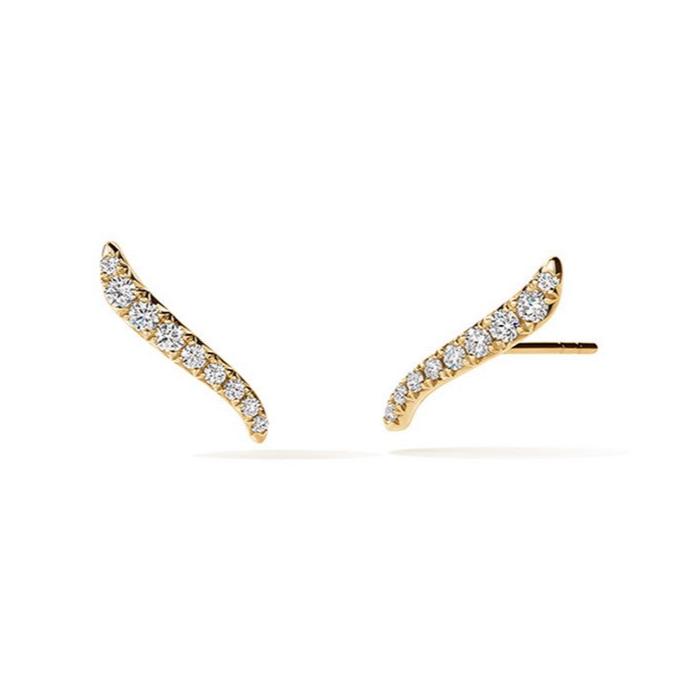 Hearts On Fire Vela French Cut Pavé Diamond Climber Earrings - Dracakis Jewellers