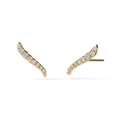 Hearts On Fire Vela French Cut Pavé Diamond Climber Earrings - Dracakis Jewellers