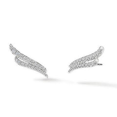 Hearts On Fire Vela French Cut Pavé Double Row Diamond Climber Earrings - Dracakis Jewellers