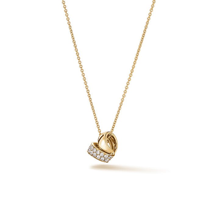 Inside Out Diamond Rondel Pendant - Dracakis Jewellers
