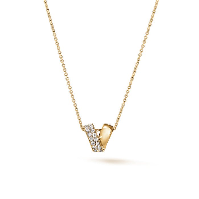 Inside Out Diamond Rondel Pendant - Dracakis Jewellers
