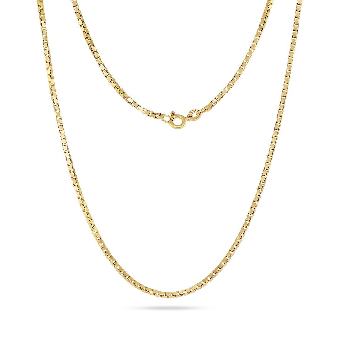 Medium Box Link Chain 9ct Yellow Gold - Dracakis Jewellers