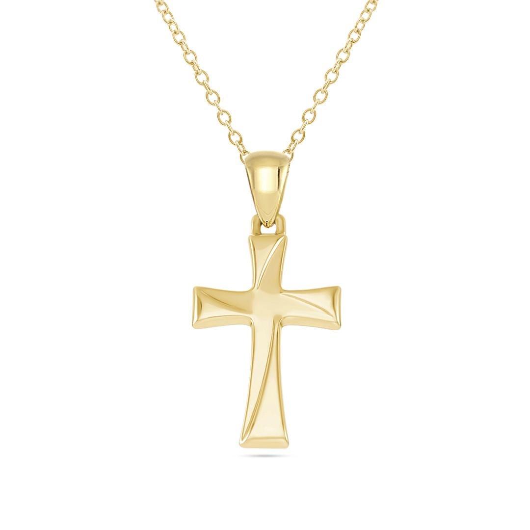 Mens Gold Cross Pendant - Dracakis Jewellers