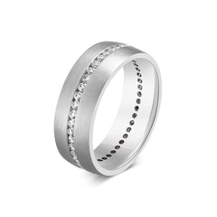 Men's White Gold & Diamond Wedding Ring - Dracakis Jewellers