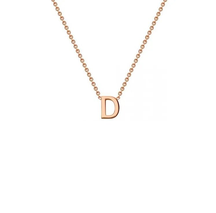 Petite Letter Necklace in Rose Gold - Dracakis Jewellers