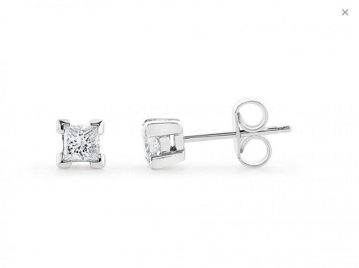 Princess Cut Diamond Stud Earrings - Dracakis Jewellers