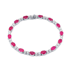Ruby & Diamond Tennis Bracelet - Dracakis Jewellers