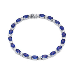 Sapphire & Diamond Tennis Bracelet - Dracakis Jewellers