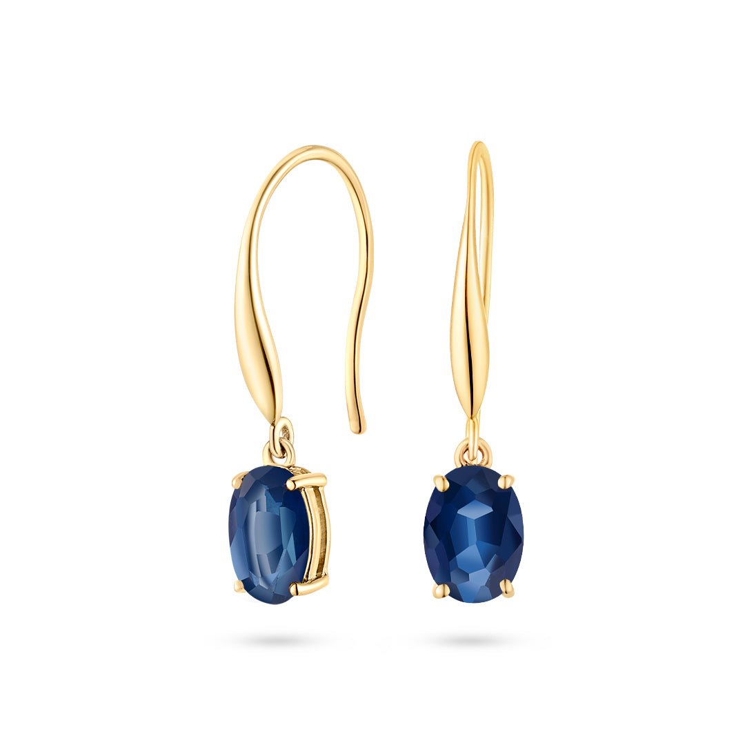 Sapphire Drop Earrings (18ct) - Dracakis Jewellers