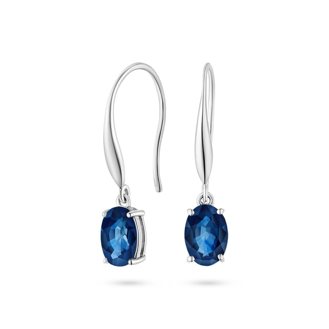 Sapphire Drop Earrings (18ct) - Dracakis Jewellers