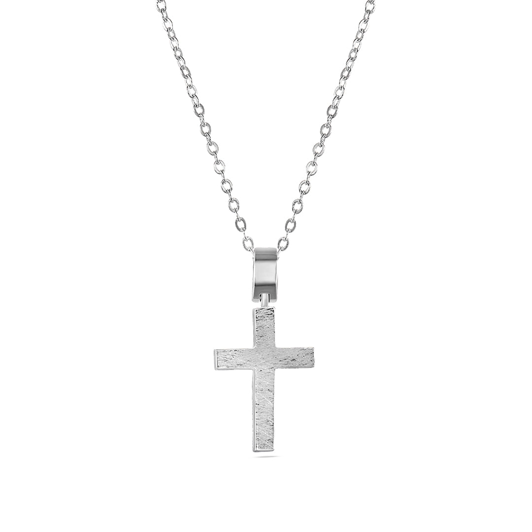 White Gold Cross Pendant - Dracakis Jewellers