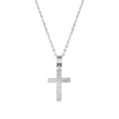 White Gold Cross Pendant - Dracakis Jewellers