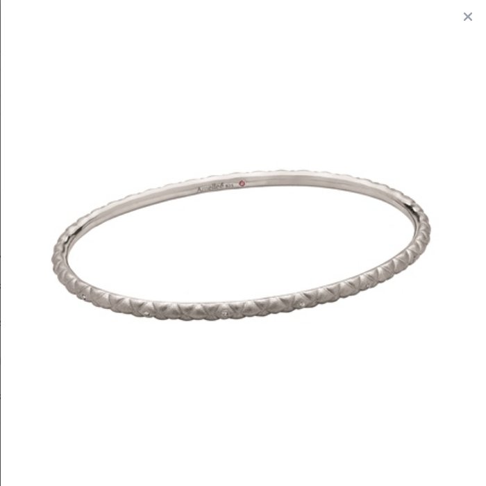 White Topaz and Silver Bangle - Dracakis Jewellers