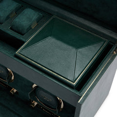 Wolf Brit Racing Green Double Watch Winder - Dracakis Jewellers