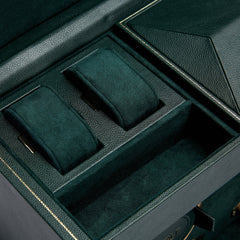 Wolf Brit Racing Green Double Watch Winder - Dracakis Jewellers