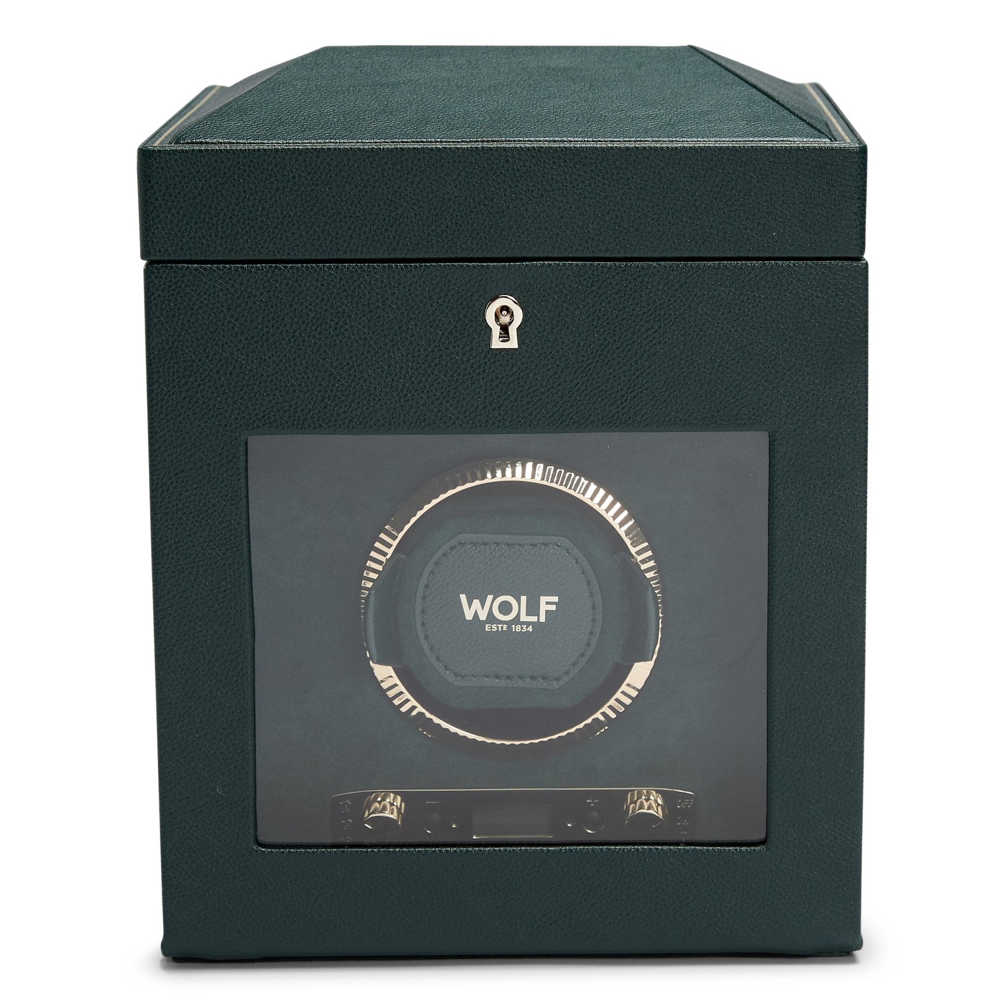 Wolf Brit Racing Green Single Watch Winder - Dracakis Jewellers