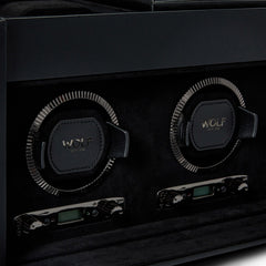 Wolf British Racing Triple Watch Winder with Storage Black - Dracakis Jewellers