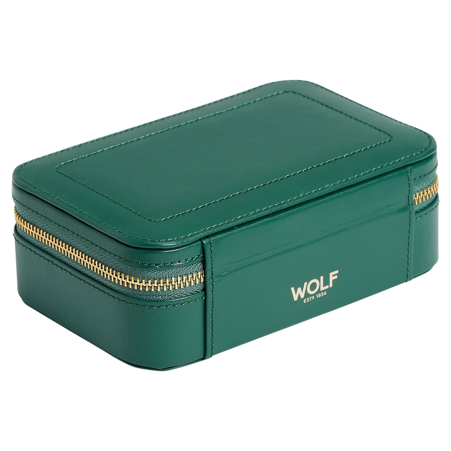 Wolf Sophia Travel Zip Case Forest Green - Dracakis Jewellers