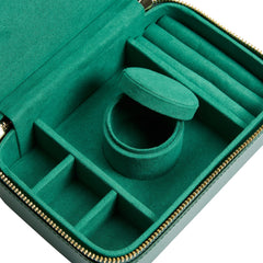 Wolf Sophia Travel Zip Case Forest Green - Dracakis Jewellers