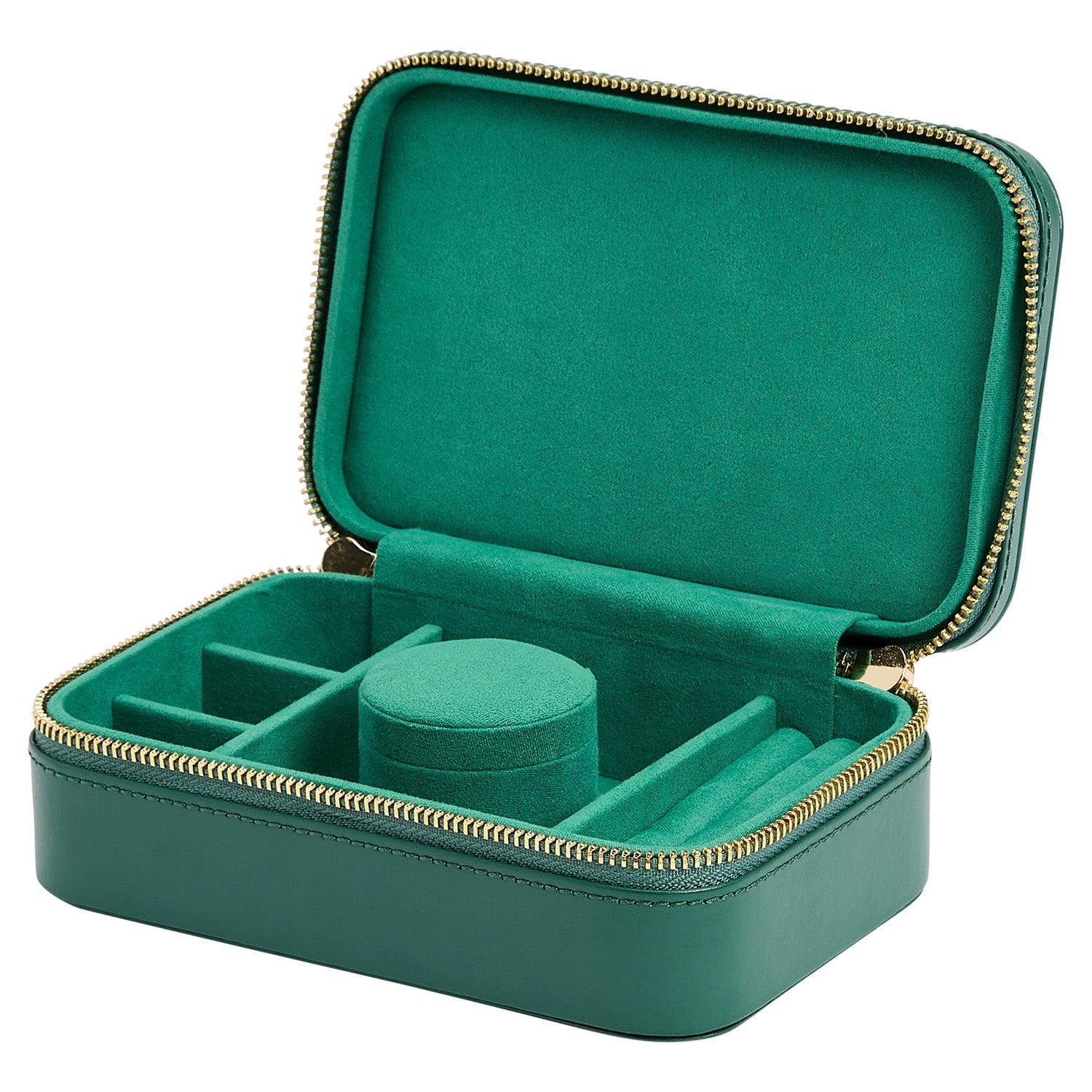 Wolf Sophia Travel Zip Case Forest Green - Dracakis Jewellers