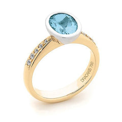 Aquamarine & Diamond Ring - Dracakis Jewellers