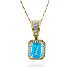 Aquamarine & Diamond Enhancer - Dracakis Jewellers