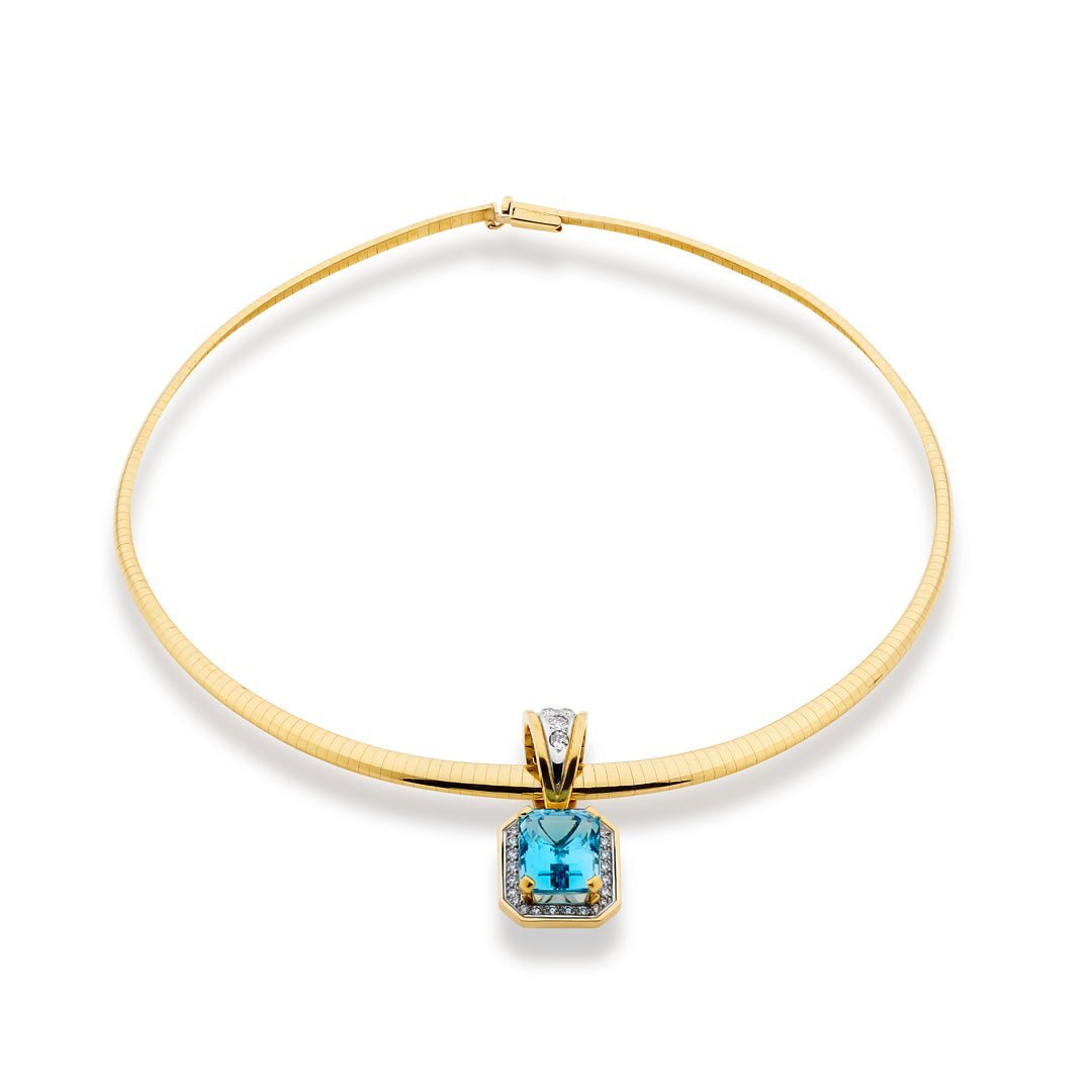 Aquamarine & Diamond Enhancer - Dracakis Jewellers