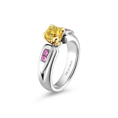 Australian Pink, Yellow & White Diamond Ring - Dracakis Jewellers