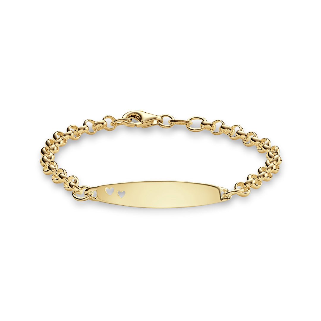 Baby ID Bracelet with Open Hearts - Dracakis Jewellers