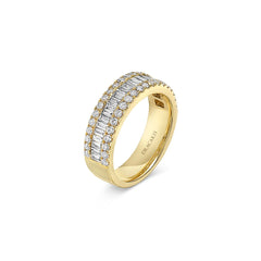 Baguette & Round Diamond Dress Ring - Dracakis Jewellers
