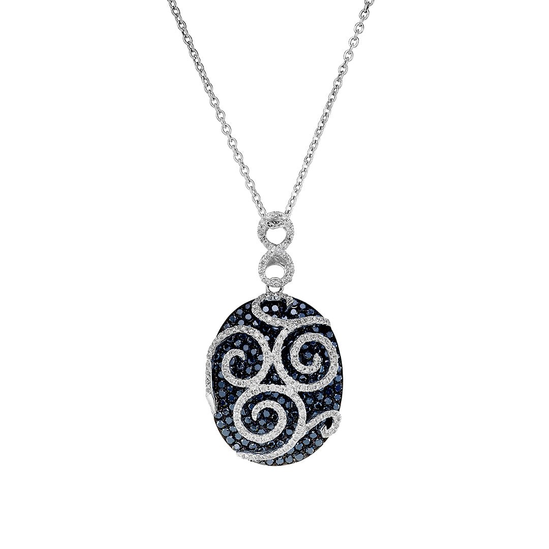 Black & White Diamond Pendant - Dracakis Jewellers
