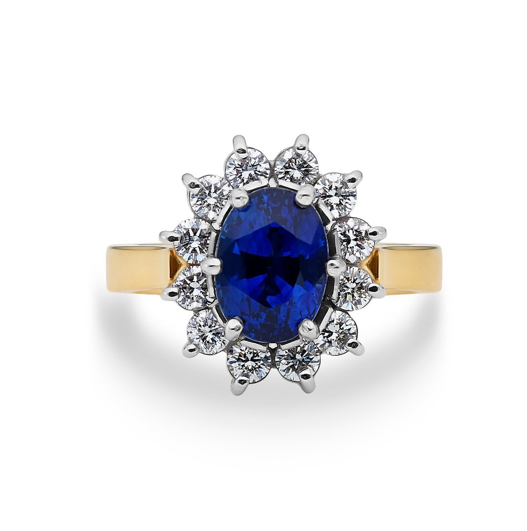 Sapphire and deals diamond dress ring