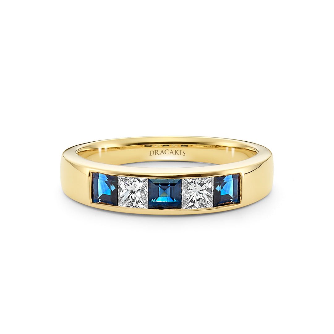 Blue Sapphire & Diamond Ring - Dracakis Jewellers