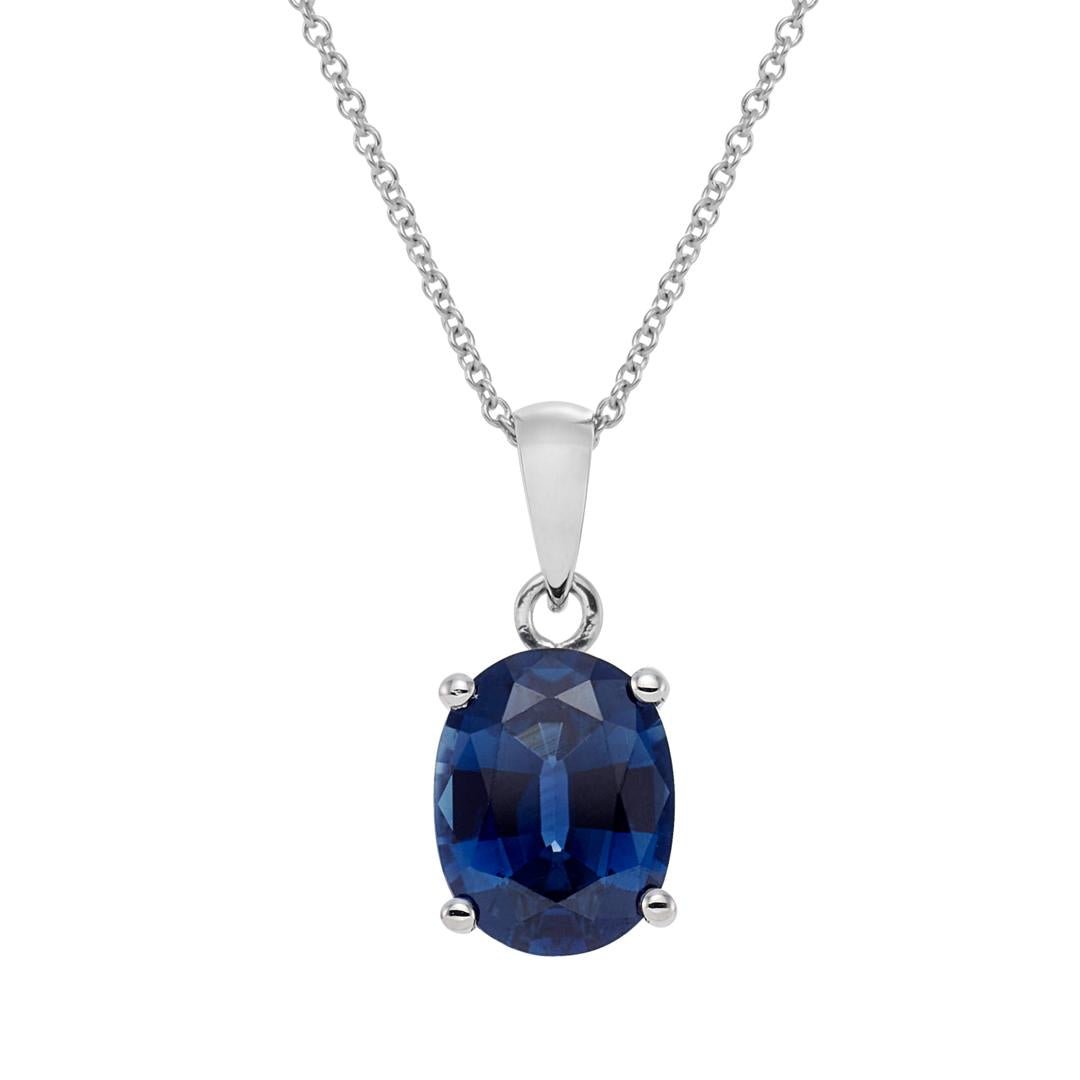 Blue Sapphire Pendant - Dracakis Jewellers
