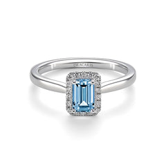 Blue Topaz & Diamond Ring - Dracakis Jewellers