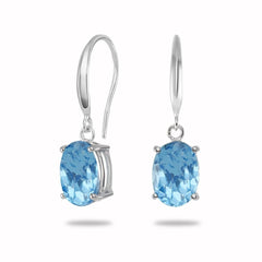 Blue Topaz Earrings - Dracakis Jewellers