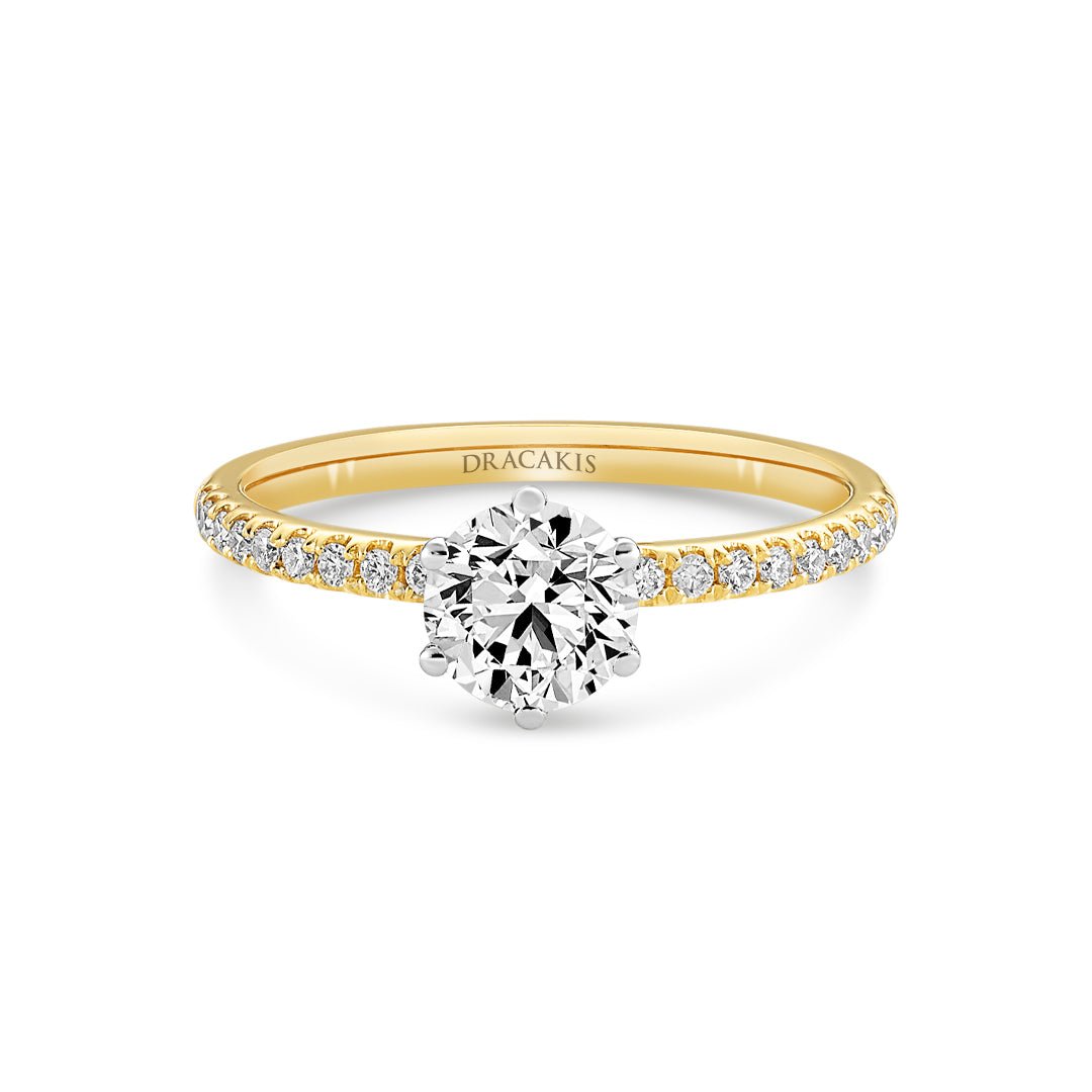 Brilliant Cut Diamond Band Engagement Ring - Dracakis Jewellers