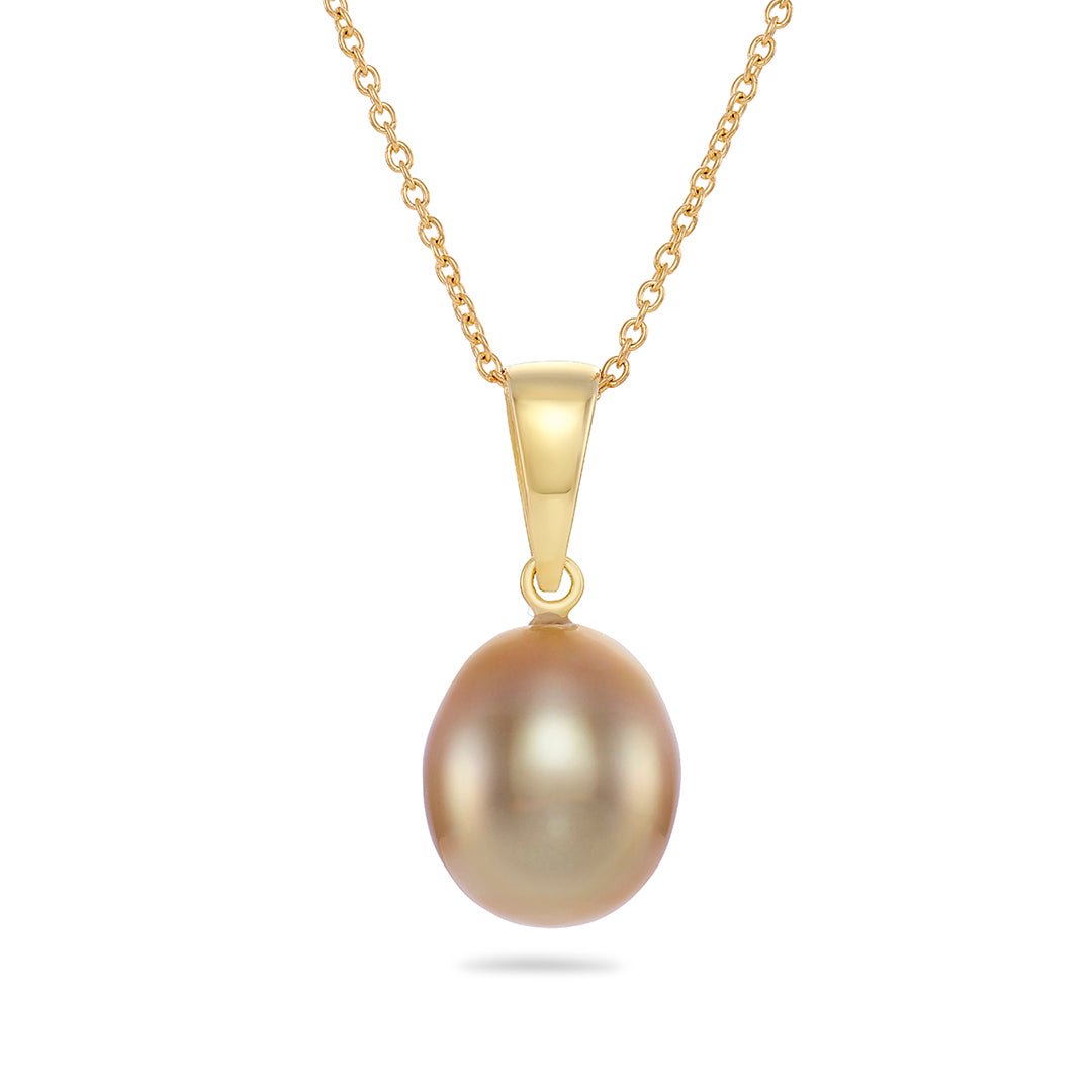 Golden South Sea Pearl Pendant - Dracakis Jewellers