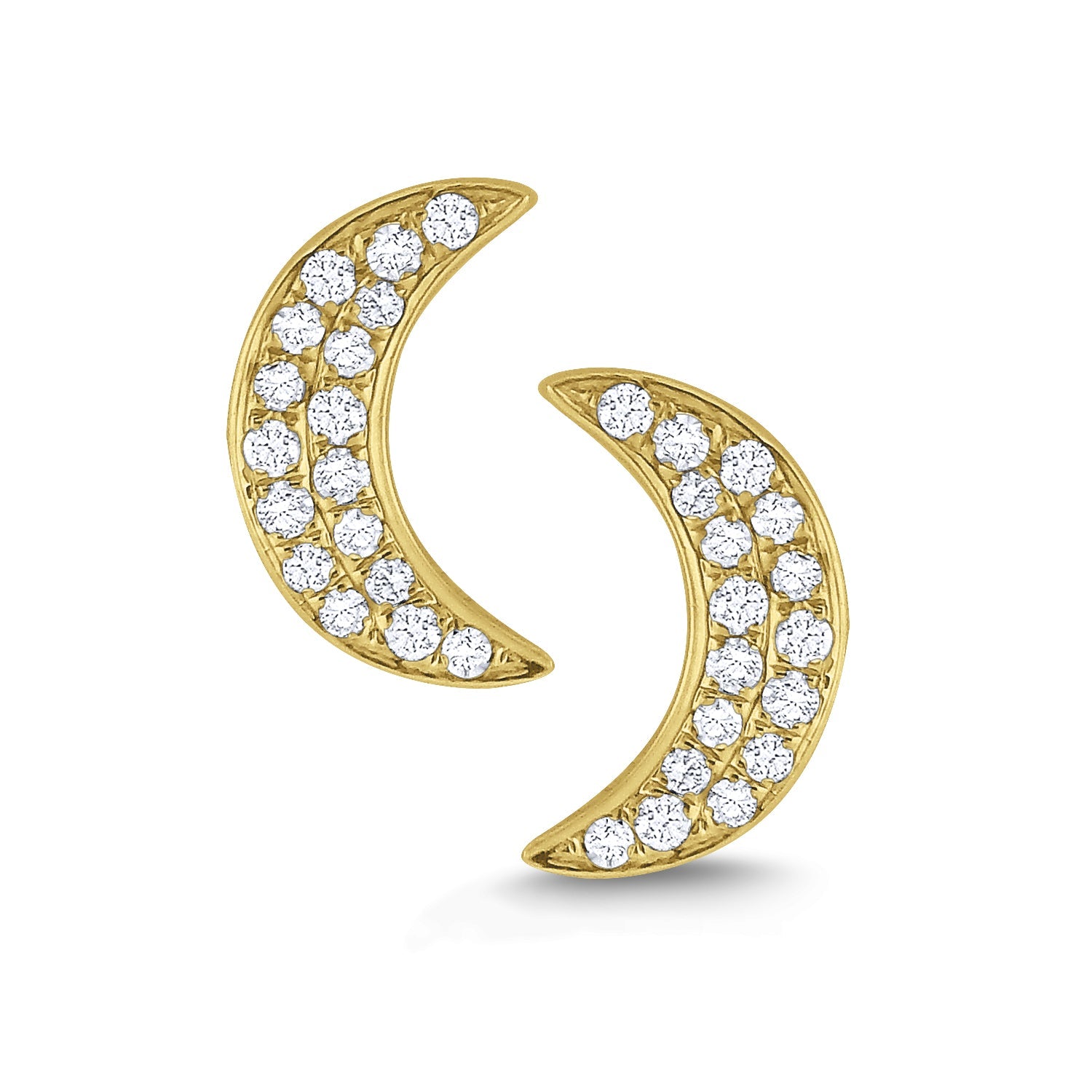 Crescent Moon Diamond Earrings - Dracakis Jewellers