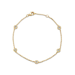 Delicate Bezel Set Diamond Bracelet - Dracakis Jewellers