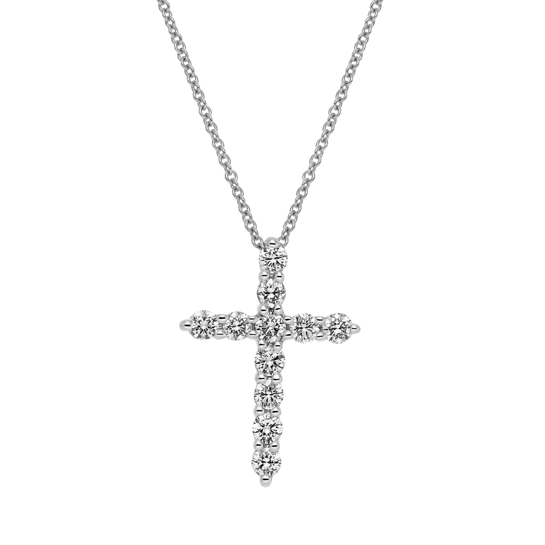 Diamond Cross Pendant in White Gold - Dracakis Jewellers | Dracakis ...