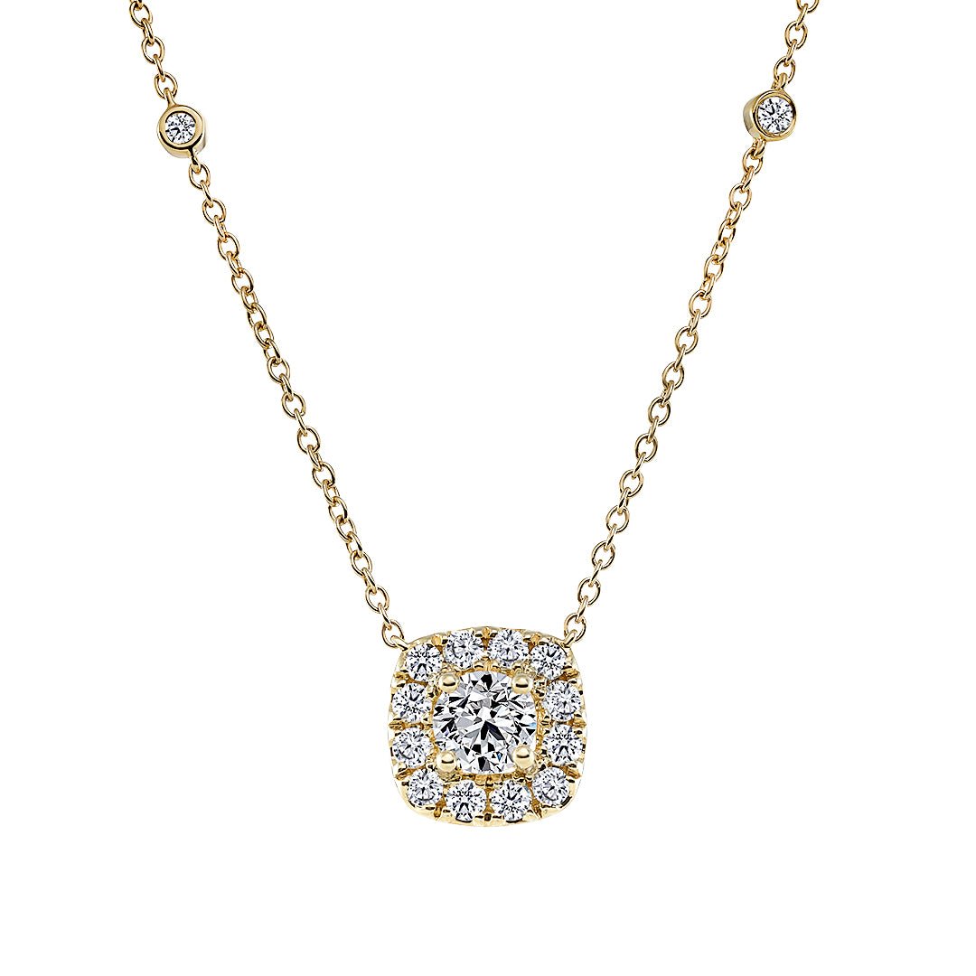 Diamond Halo Necklace - Dracakis Jewellers | Dracakis Jewellers