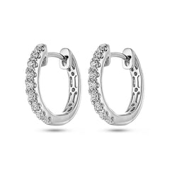 Diamond Hoop Earrings (0.38ct) - Dracakis Jewellers