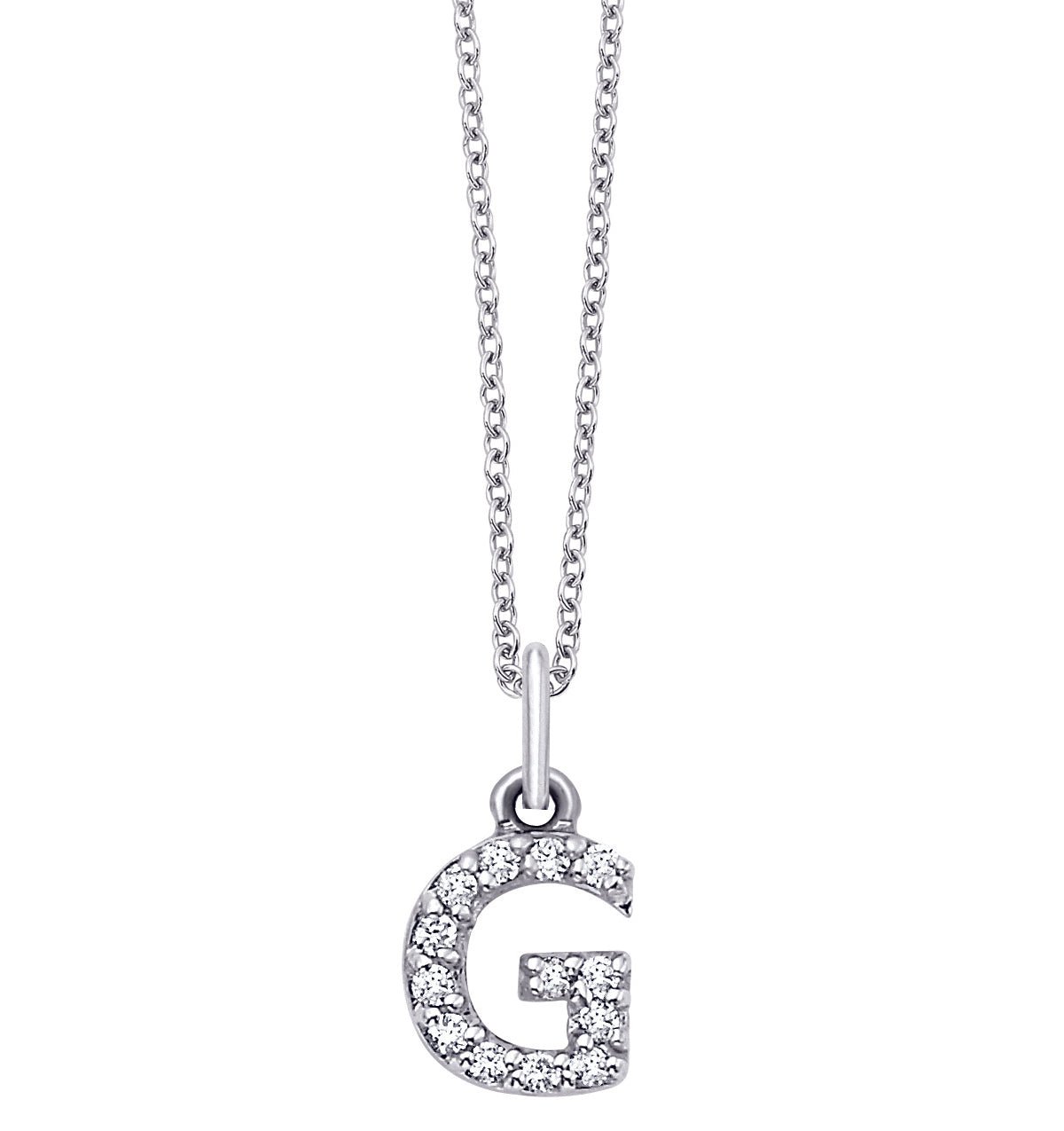 Diamond Initial Necklace - Dracakis Jewellers