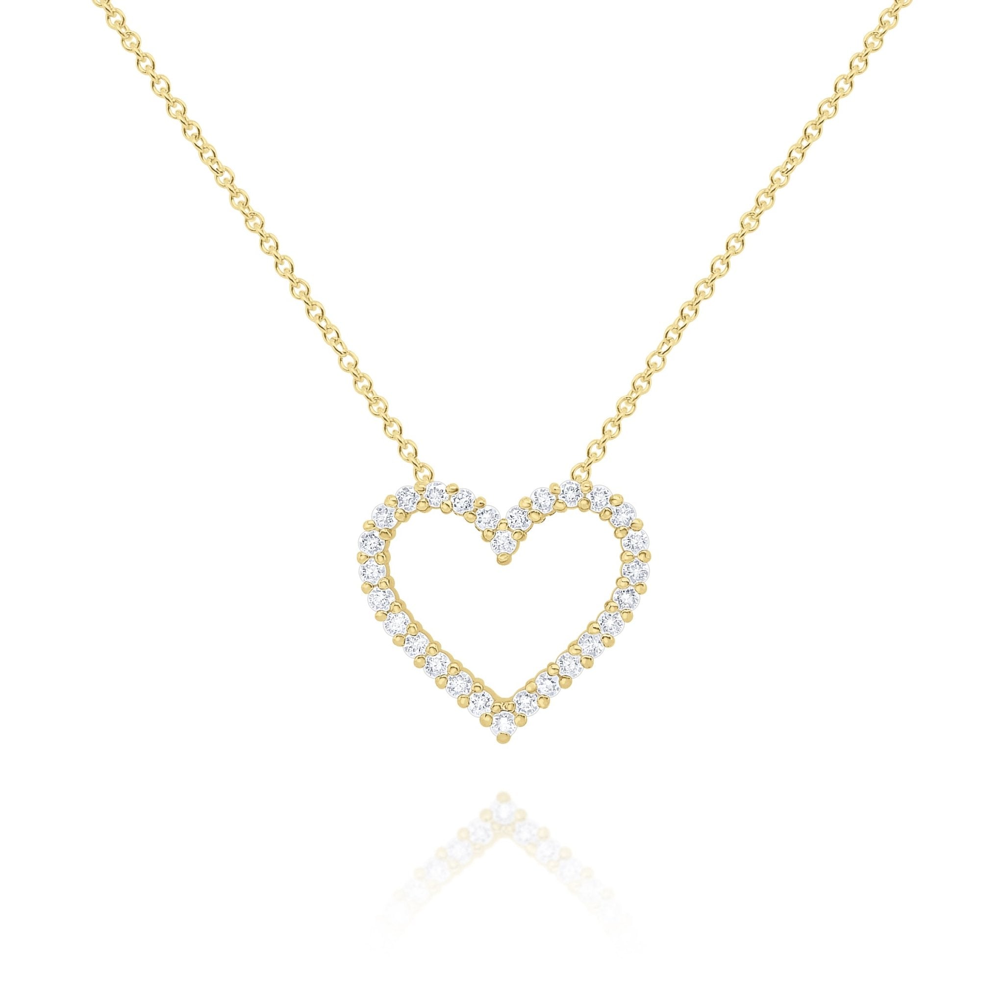 Diamond Open Heart Necklace - Dracakis Jewellers