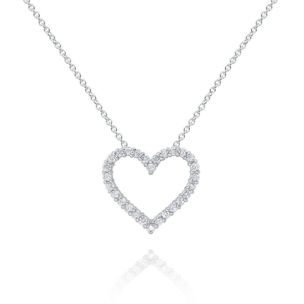 Diamond Open Heart Necklace - Dracakis Jewellers
