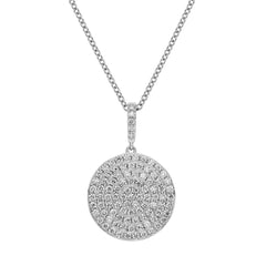 Diamond Pave Disc Pendant - Dracakis Jewellers