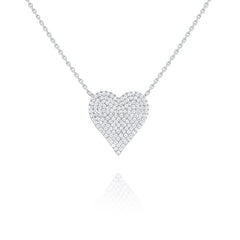 Diamond Pave Heart Necklace - Dracakis Jewellers