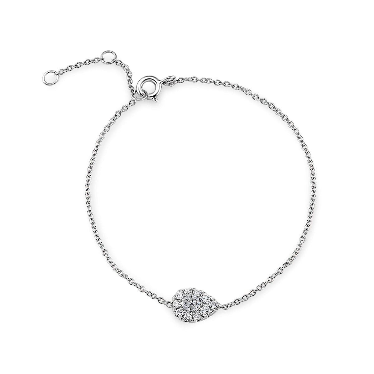 Diamond Pear Shape Chain Bracelet - Dracakis Jewellers