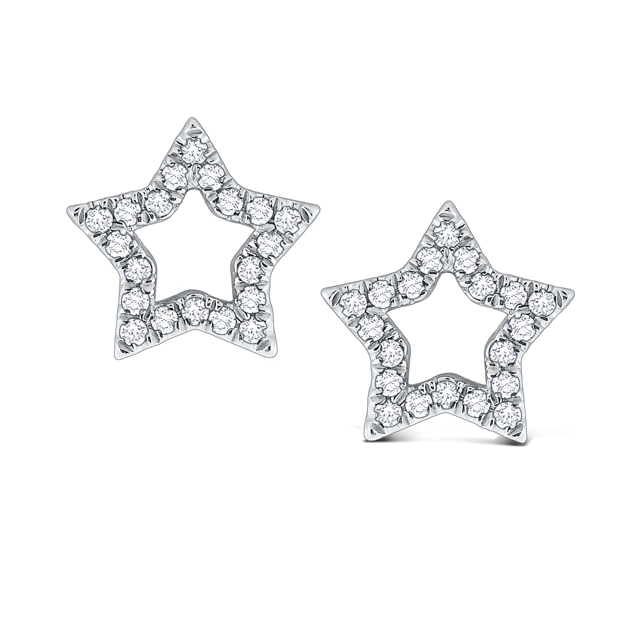 Diamond Star Earrings - Dracakis Jewellers